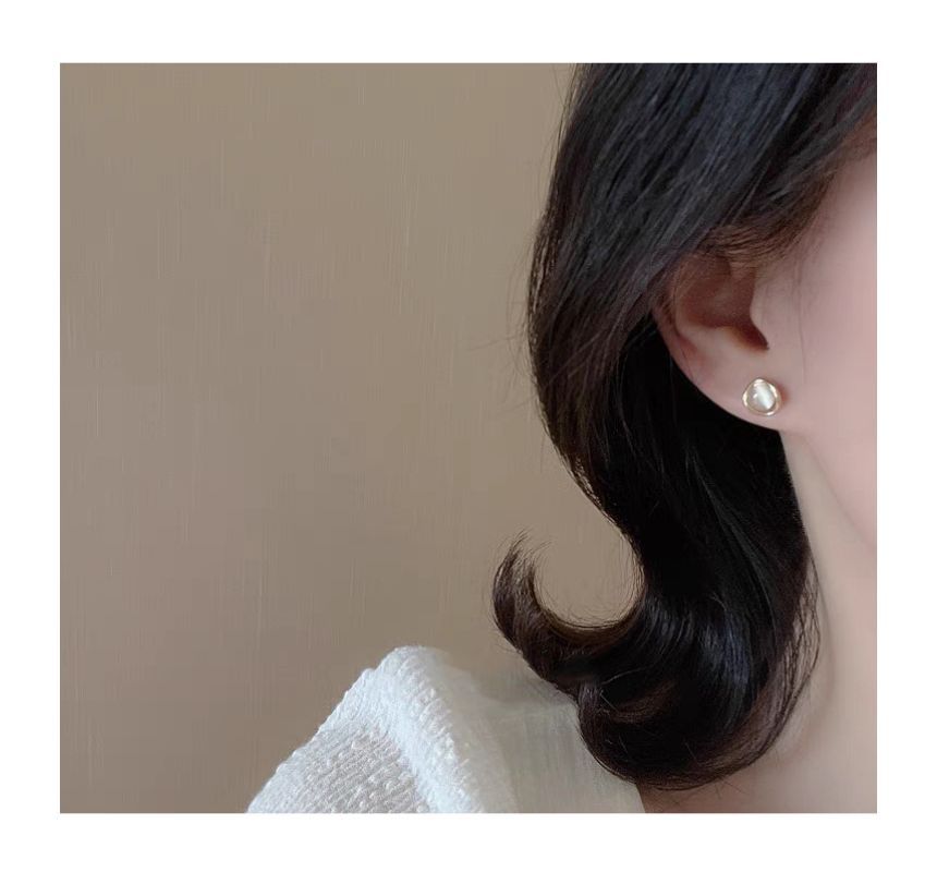 Stone Earring Cat Alloy Stud Faux Eye