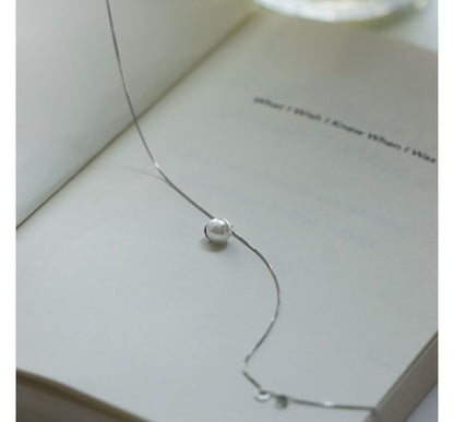 Faux Necklace Pendant Pearl Alloy