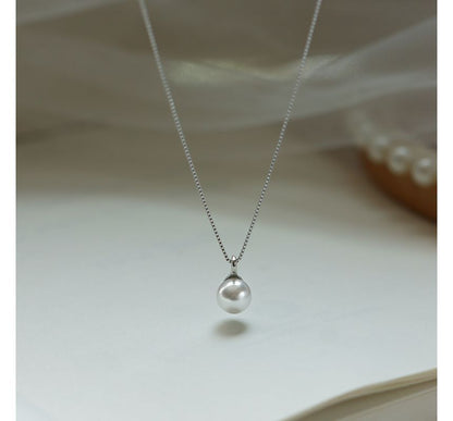 Faux Necklace Pendant Pearl Alloy