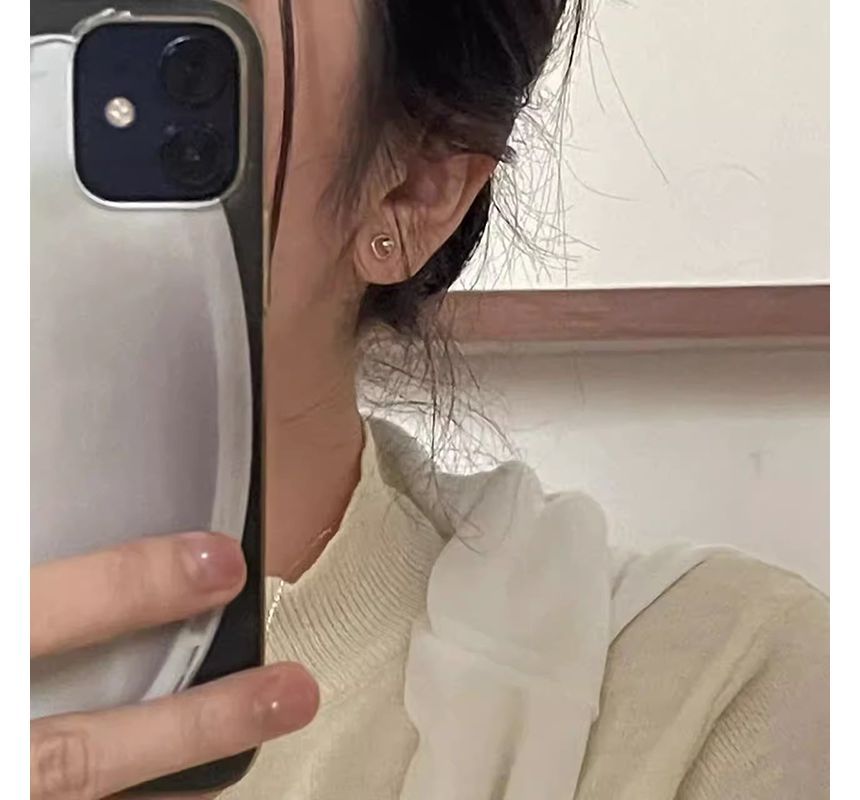 Alloy Bead Stud Earring