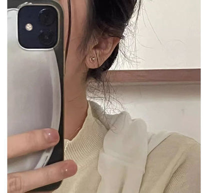 Alloy Bead Stud Earring