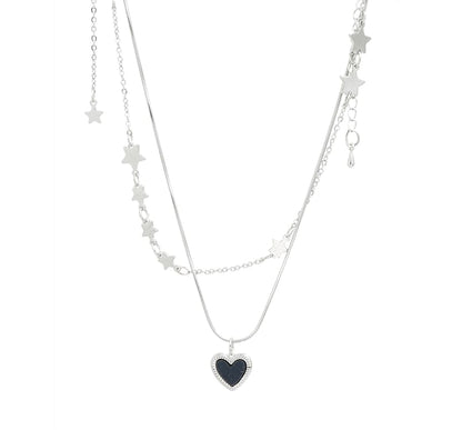 Necklace Alloy Pendant Heart / Star Choker Set