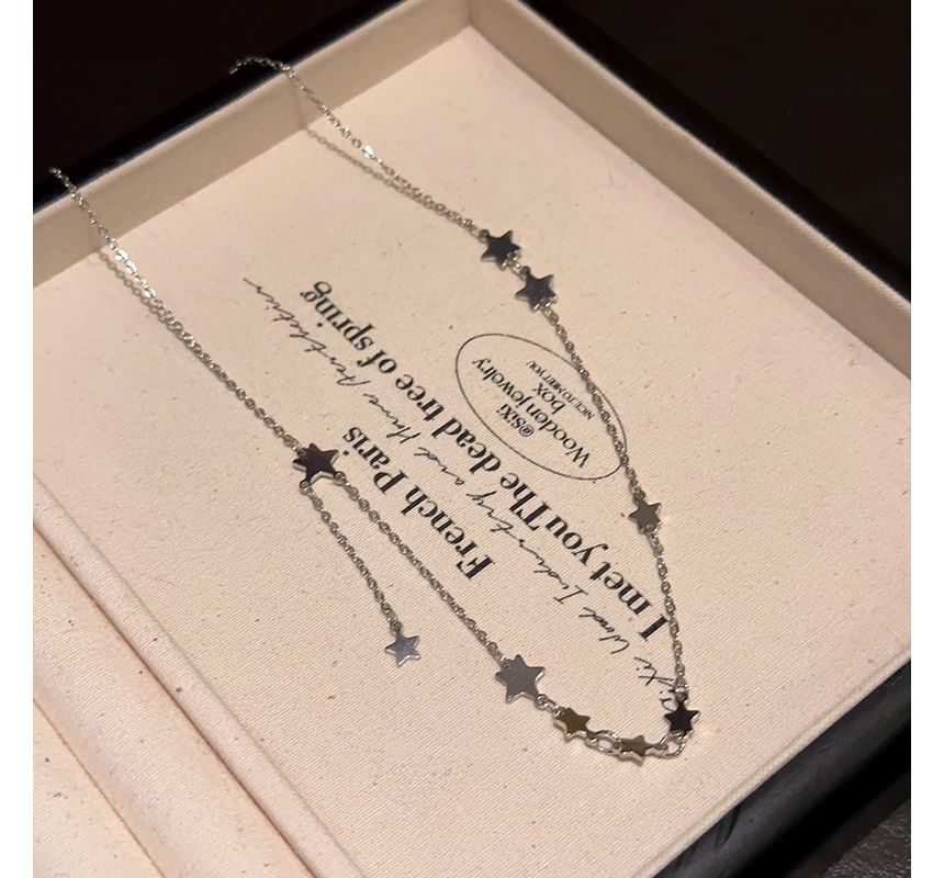 Necklace Alloy Pendant Heart / Star Choker Set