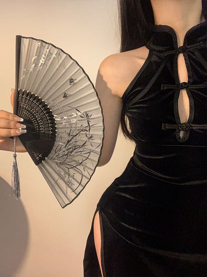 (Various Designs) Foldable Fan Hand Floral Fabric