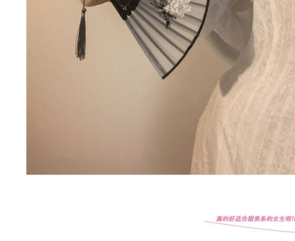 (Various Designs) Foldable Fan Hand Floral Fabric