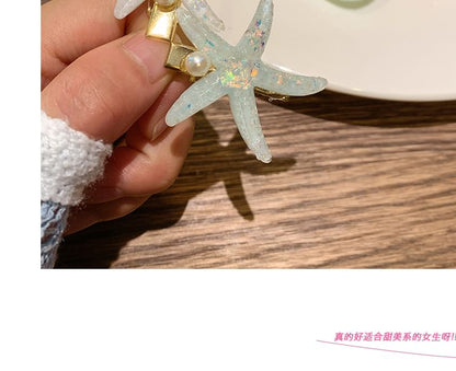 Pearl Faux Clip Starfish Shell Resin Hair /