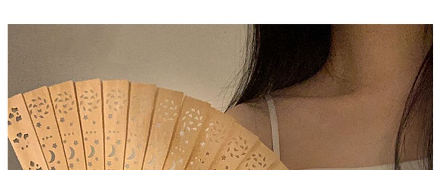 Fan Wooden Hand Cutout Foldable