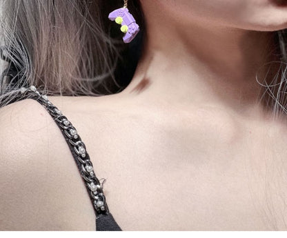 / Ear Cuff Drop Earring Clip-On Gamepad Asymmetrical Lettering
