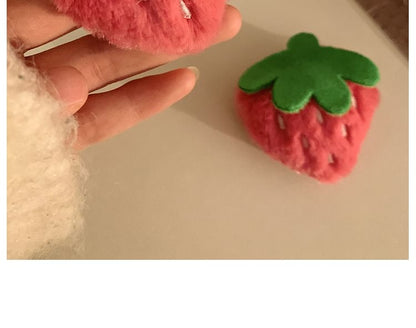 (Various Clip Designs) Chenille Set Hair / Strawberry