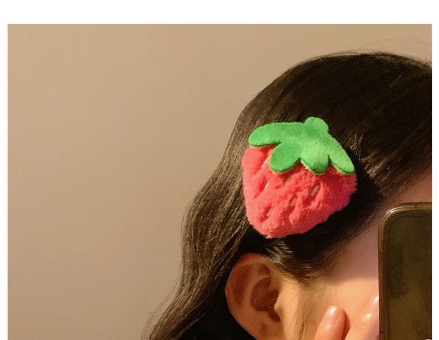 (Various Clip Designs) Chenille Set Hair / Strawberry