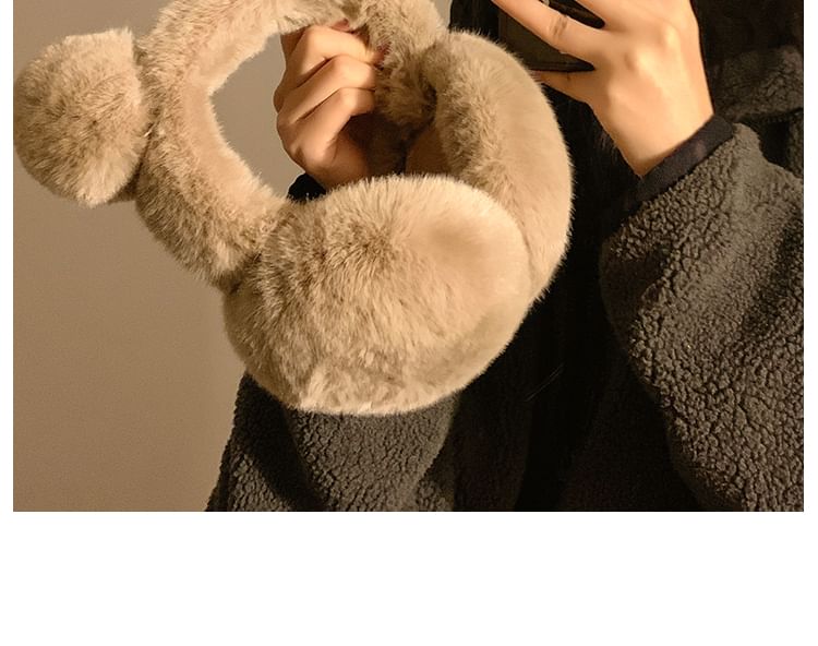 Chenille Earmuffs Bear Ear