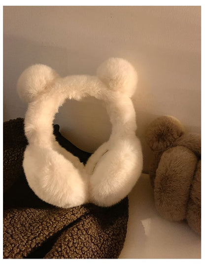 Chenille Earmuffs Bear Ear