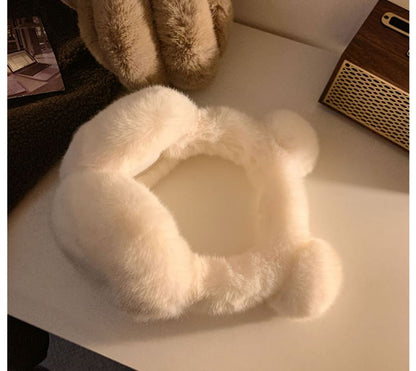 Chenille Earmuffs Bear Ear