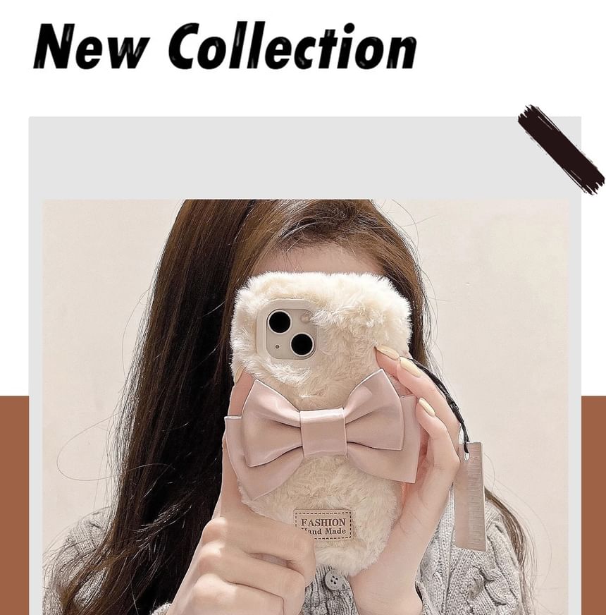 Case Phone Bow Chenille
