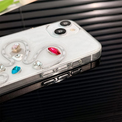 Floral Phone Rhinestone Case