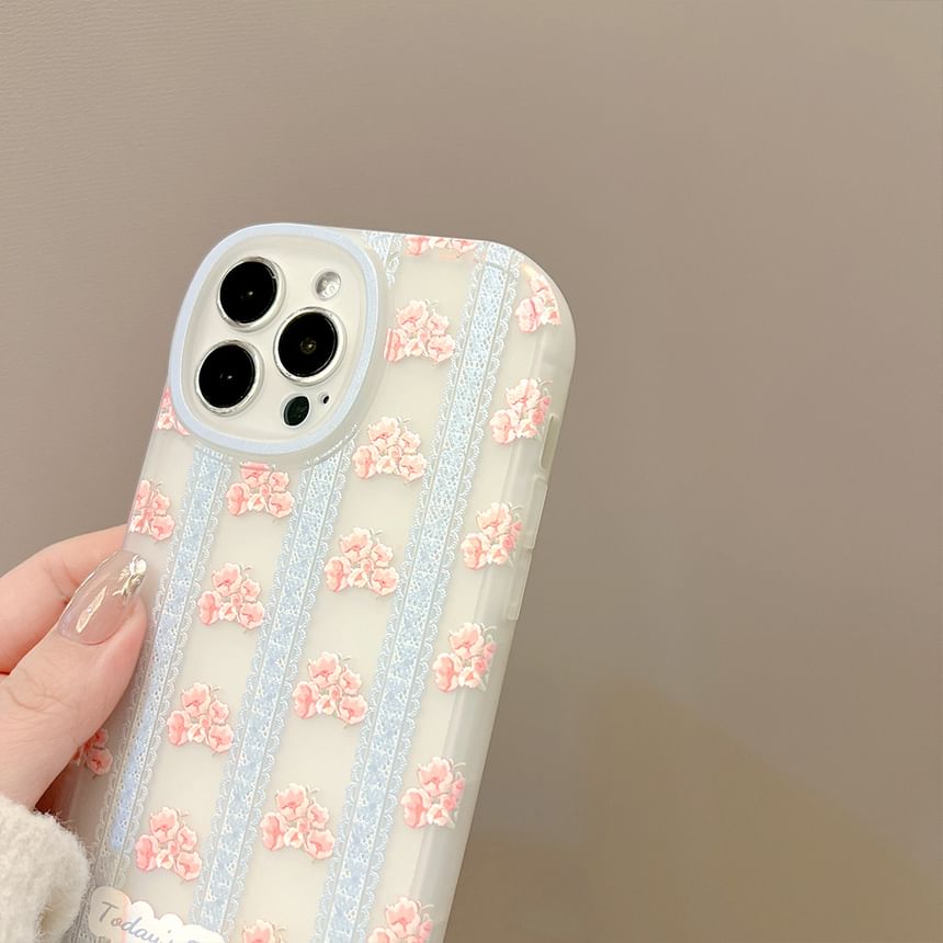 Lace Floral Print Case Phone