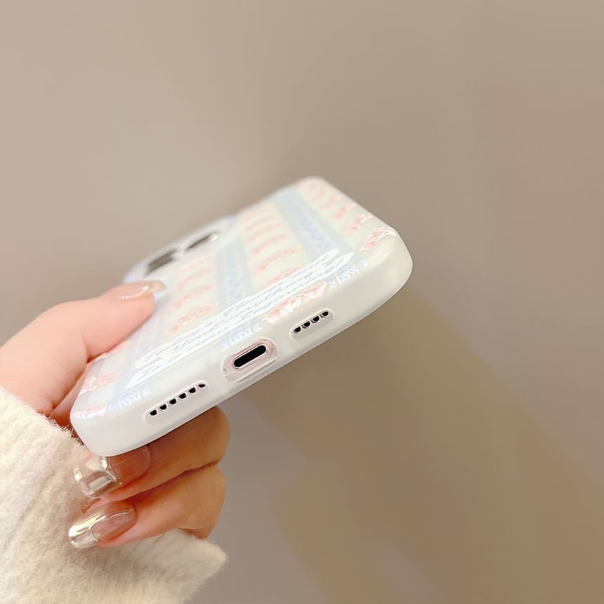 Lace Floral Print Case Phone
