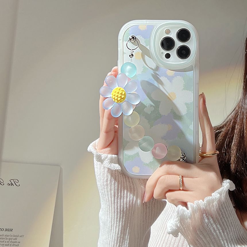 Phone Strap Floral Case