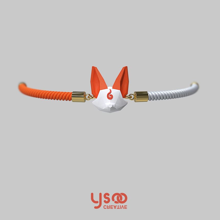 Low Bracelet Cord Poly Acrylic Fox