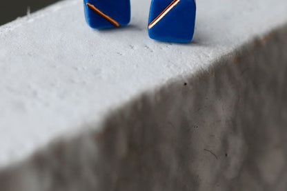 Earring Stud Square Ceramic