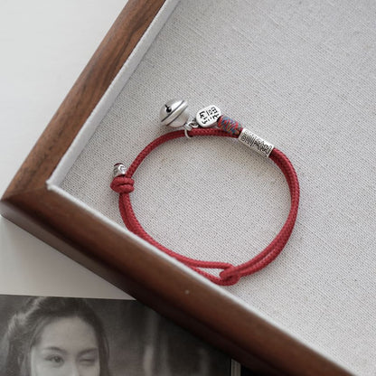 Bell Bracelet Silver String
