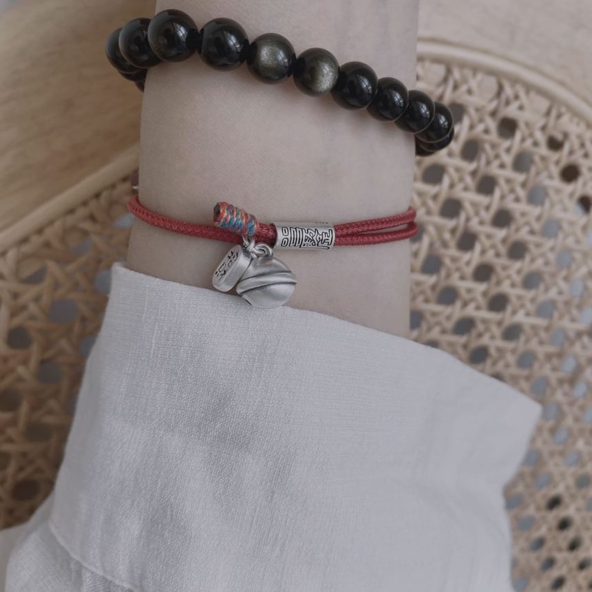 Bell Bracelet Silver String