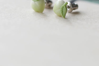 Peach Stud Ceramic Earring