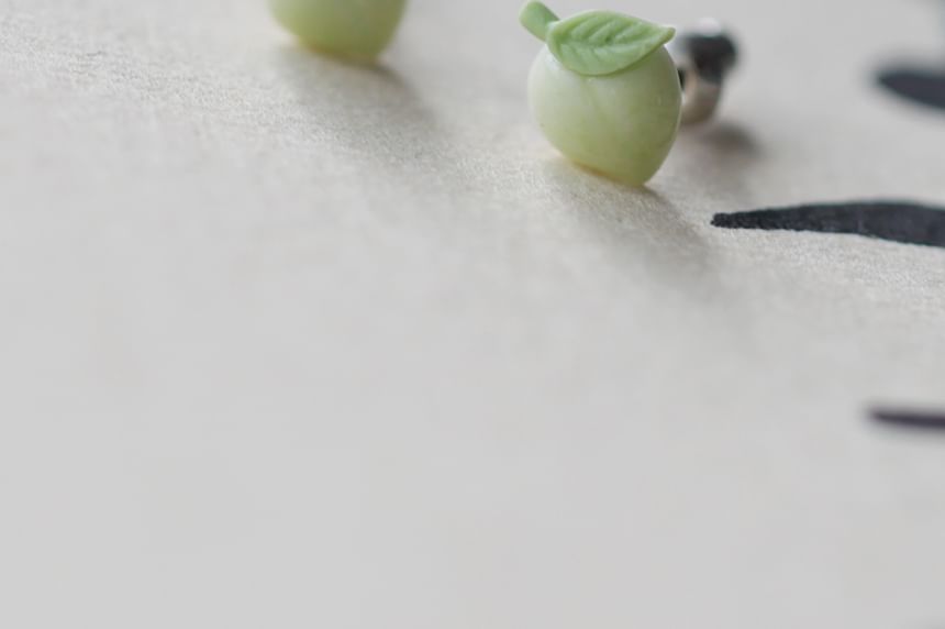 Peach Stud Ceramic Earring