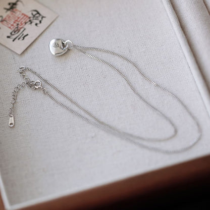 Silver Pendant Lock Necklace