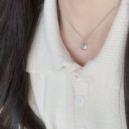 Silver Pendant Lock Necklace