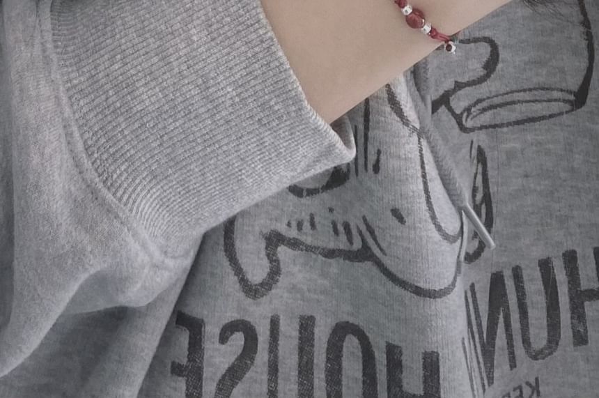 Sterling String Bead Silver Agate Bracelet