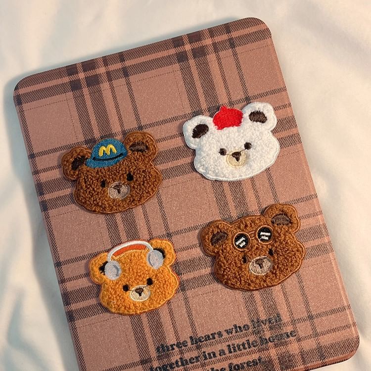 Plaid Case iPad Bear