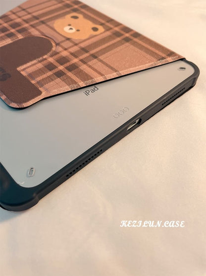 Plaid Case iPad Bear