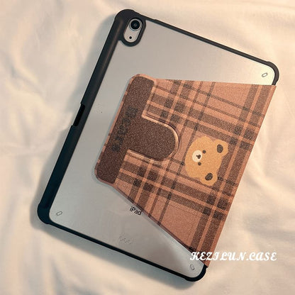 Plaid Case iPad Bear