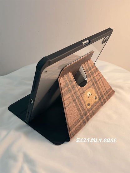 Plaid Case iPad Bear