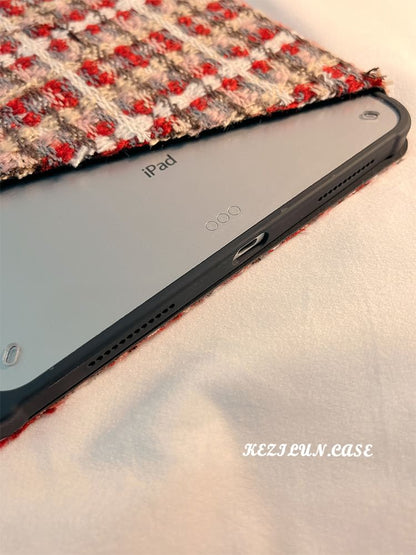 iPad Case Knit Plaid