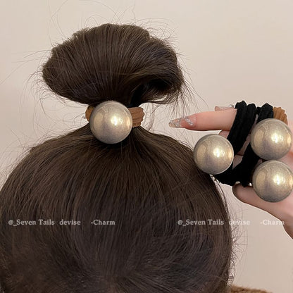/ Set Faux Pearl Tie Hair
