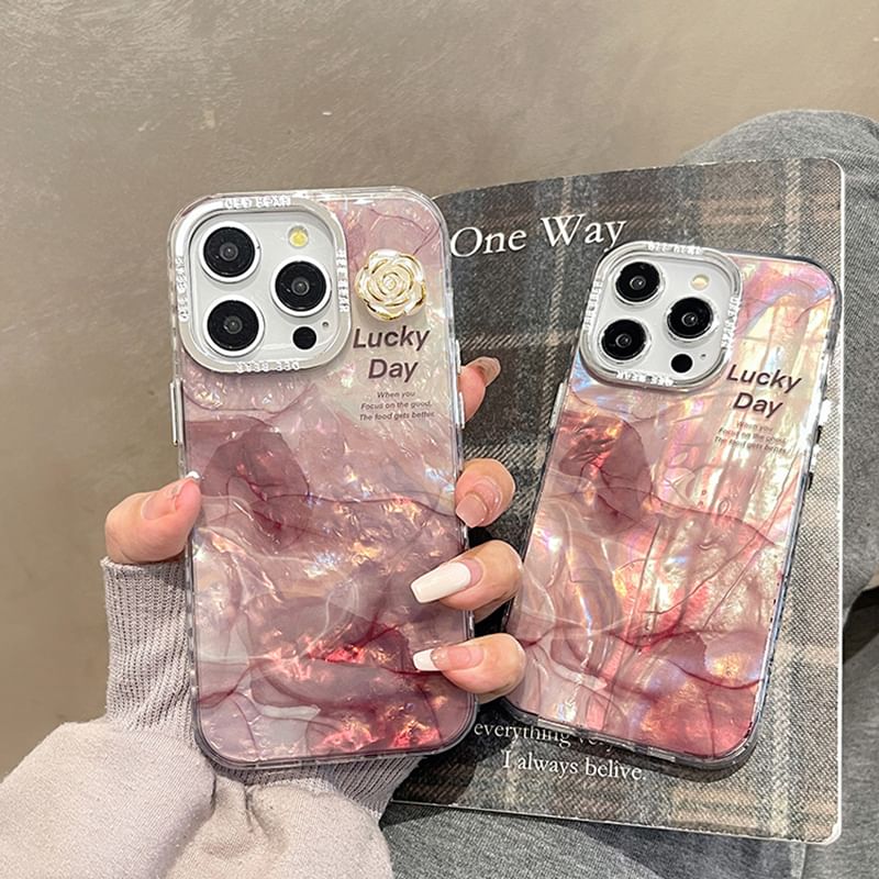 Floral Phone Marble Case Print