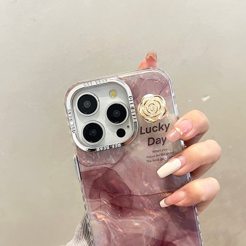 Floral Phone Marble Case Print