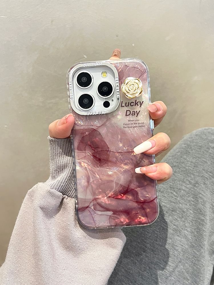 Floral Phone Marble Case Print