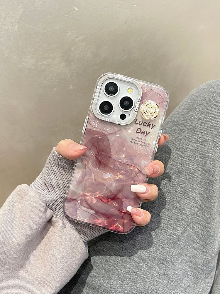 Floral Phone Marble Case Print