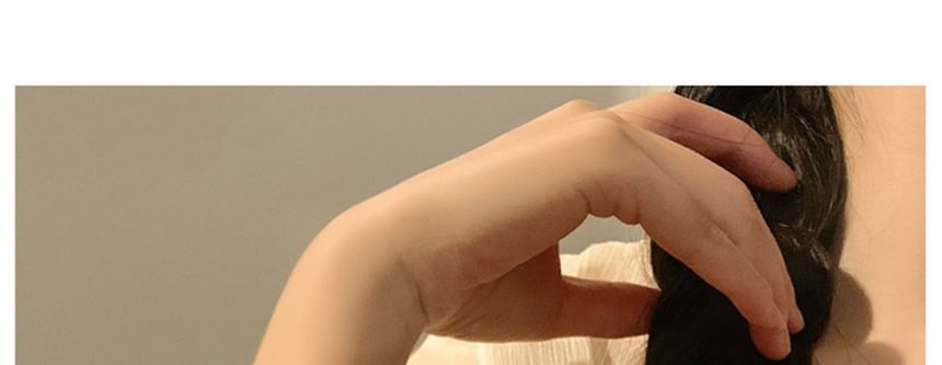 Mesh Pearl Hair Scrunchie Clip Rose (Various Tie Faux / Designs)