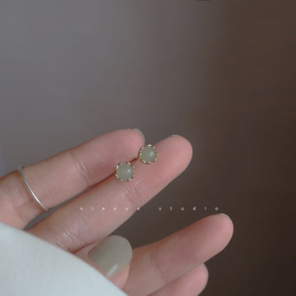 Silver Earring Stud Sterling Bead