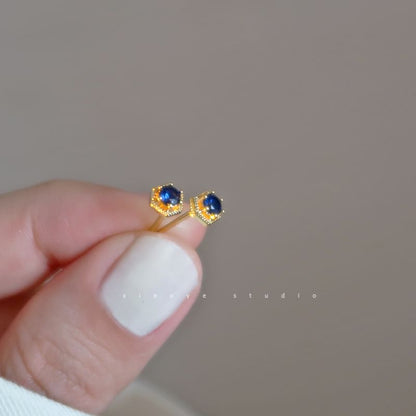 Silver Sterling Rhinestone Stud Earring