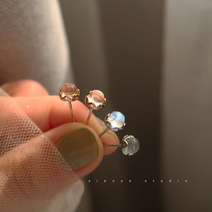 Stud Silver Earring Faux Gemstone Sterling