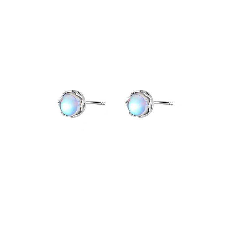 Stud Silver Earring Faux Gemstone Sterling