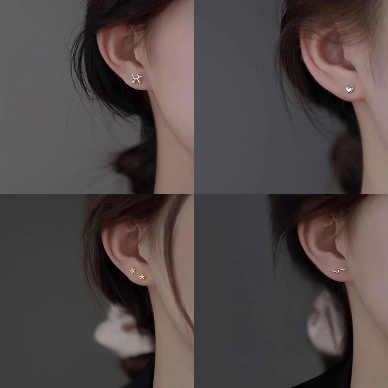 (Various Earring Sterling Silver Stud Designs)