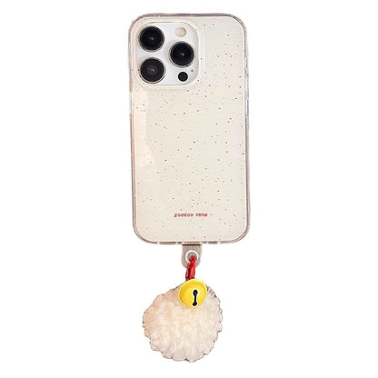 Splattered Case Phone Bell Pom