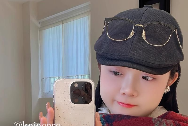 Splattered Case Phone Bell Pom