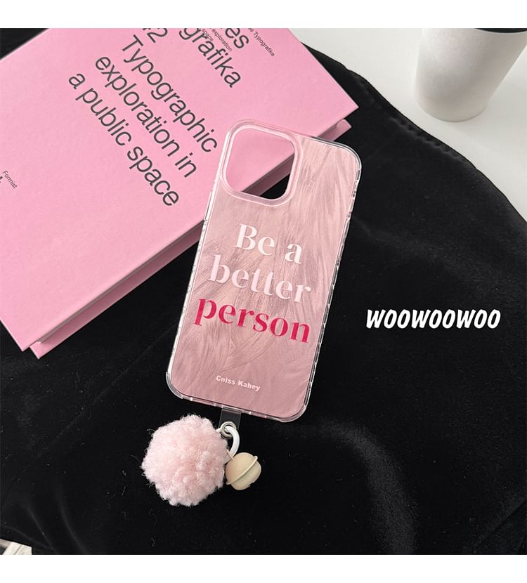 Phone Bell Pom Lettering Case